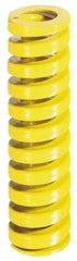 Dayton Lamina - 1" Hole Diam, 1/2" Rod Diam, 5-1/2" Free Length, Yellow Die Spring - 37.5 Lb Max Deflection, 1.38" Max Deflection, Extra Heavy Duty, Chromium Vanadium Steel - Caliber Tooling