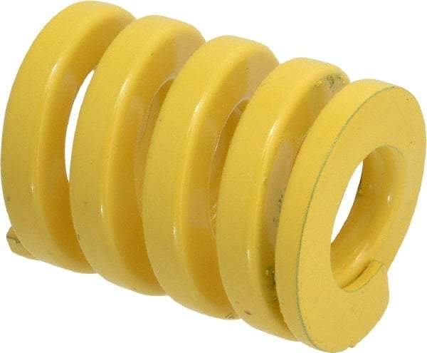 Dayton Lamina - 2" Hole Diam, 1" Rod Diam, 2-1/2" Free Length, Yellow Die Spring - 414 Lb Max Deflection, 0.63" Max Deflection, Extra Heavy Duty, Chromium Vanadium Steel - Caliber Tooling