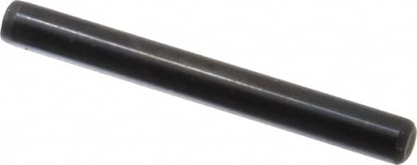 Holo-Krome - 1/4" Diam x 2-1/4" Pin Length Grade 8 Alloy Steel Standard Dowel Pin - Black Luster Finish, C 47-58 & C 60 (Surface) Hardness, 1 Beveled & 1 Rounded End - Caliber Tooling