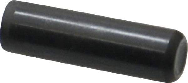 Holo-Krome - 3/8" Diam x 1-1/4" Pin Length Grade 8 Alloy Steel Standard Dowel Pin - Black Luster Finish, C 47-58 & C 60 (Surface) Hardness, 1 Beveled & 1 Rounded End - Caliber Tooling