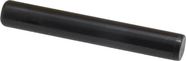 Holo-Krome - 3/8" Diam x 2-1/2" Pin Length Grade 8 Alloy Steel Standard Dowel Pin - Black Luster Finish, C 47-58 & C 60 (Surface) Hardness, 1 Beveled & 1 Rounded End - Caliber Tooling