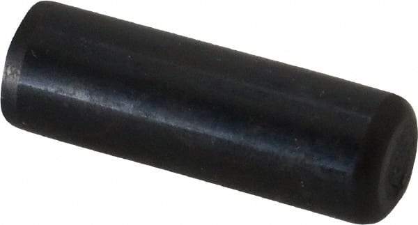 Holo-Krome - 1/2" Diam x 1-1/2" Pin Length Grade 8 Alloy Steel Standard Dowel Pin - Black Luster Finish, C 47-58 & C 60 (Surface) Hardness, 1 Beveled & 1 Rounded End - Caliber Tooling