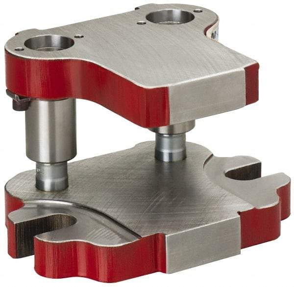 Anchor Danly - 5" Guide Post Length, 1-1/2" Die Holder Thickness, 7" Radius, Back Post Steel Die Set - 8-3/4" Overall Width x 7-5/16" Overall Depth - Caliber Tooling