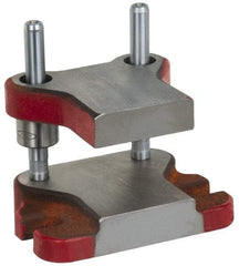 Anchor Danly - 5" Guide Post Length, 1" Die Holder Thickness, 5" Radius, Kick Press Semi Steel Die Set - 6" Overall Width x 4-11/16" Overall Depth - Caliber Tooling