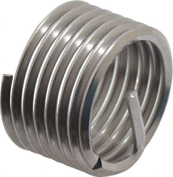 Heli-Coil - M14x1.50 Metric Fine, 14mm OAL, Free Running Helical Insert - 7-1/8 Free Coils, Tanged, 304 Stainless Steel, Bright Finish, 1D Insert Length - Caliber Tooling