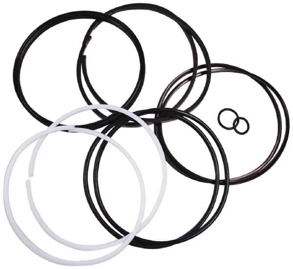 Parker - Buna Nitrile Accumulator Seal Kit - Includes V O-Ring Piston Seal, V O-Ring Backups, PTFE Glide Rings, O-Ring, O-Ring Backup, Gas Valve O-Ring, Use with 4 Inch Bore Piston Accumulator - Caliber Tooling