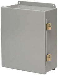 Cooper B-Line - Steel Standard Enclosure Hinge Flat Cover - NEMA 12, 13, 10" Wide x 10" High x 6" Deep, Dirt-tight & Dust-tight - Caliber Tooling