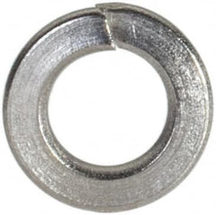 Value Collection - #5, 0.031" Thick Split Lock Washer - 18-8 Stainless Steel, Uncoated, 0.127" Min ID, 0.133" Max ID, 0.236" Max OD - Caliber Tooling