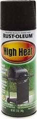 Rust-Oleum - Black, Satin, High-Heat Spray Paint - 10 to 12 Sq Ft per Can, 12 oz Container, Use on Metal - Caliber Tooling