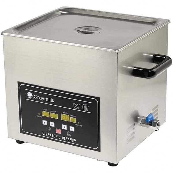 Ultrasonic Cleaner: Bench Top 120V, 5-7/8″ Deep x 13″ Long x 11-7/8″ Wide Inside Tank Dimensions, 304 Stainless Steel Tank