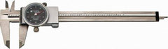 TESA Brown & Sharpe - 0" to 6" Range, 0.001" Graduation, 0.1" per Revolution, Dial Caliper - Black Face, 1.5" Jaw Length, Accurate to 0.02mm/0.03mm - Caliber Tooling