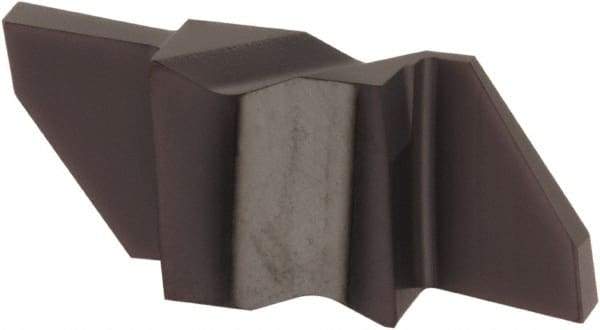 Tool-Flo - 3047FLGP Grade AC3, 0.047" Cutting Width Carbide Grooving Insert - 0.075" Max Depth of Cut, Right Hand, .005 to .010" Corner Radius, AlTiN Finish - Caliber Tooling