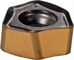 Iscar - H600 WXCU05T312 HP Grade IC830 Carbide Milling Insert - TiAlN/TiN Finish, 0.165" Thick, 0.328" Inscribed Circle, 1.19mm Corner Radius - Caliber Tooling