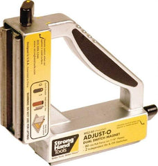 Strong Hand Tools - 7-3/4" Wide x 1-7/8" Deep x 7-3/4" High Magnetic Welding & Fabrication Square - 150 Lb Average Pull Force - Caliber Tooling