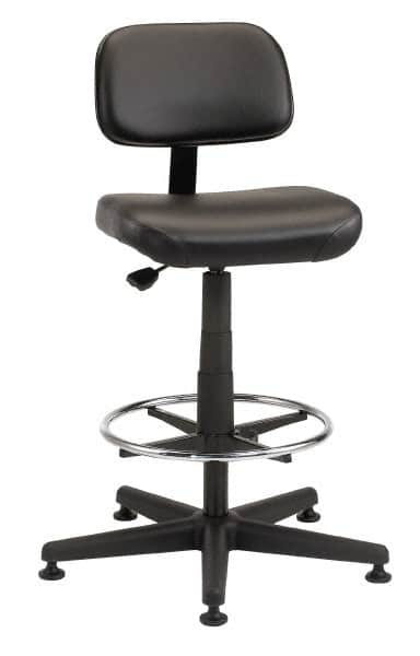 Bevco - Pneumatic Height Adjustable Chair - Vinyl Seat, Black - Caliber Tooling