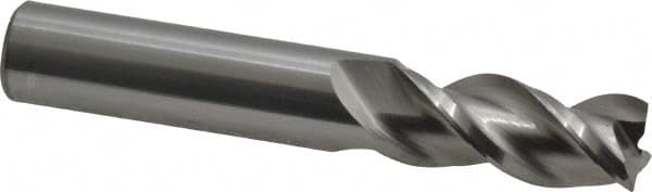 Accupro - 7/16" Diam 3 Flute Solid Carbide 0.02" Corner Radius End Mill - Caliber Tooling