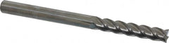 Accupro - 5/16", 4 Flute, Single End, Solid Carbide, 0.01" Corner Radius End Mill - 4" OAL, 40° Helix, Right Hand Flute, 1-5/8" LOC, Right Hand Cut - Caliber Tooling