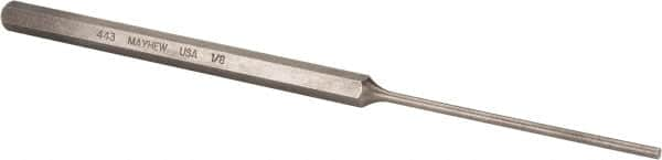 Mayhew - 1/8" Pin Punch - 8" OAL, Steel - Caliber Tooling