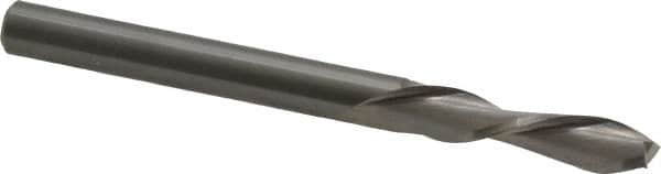 Onsrud - 1/4" Cutting Diam x 1-1/8" Length of Cut, 2 Flute, Downcut Spiral Router Bit - Uncoated, Right Hand Cut, Solid Carbide, 3" OAL x 1/4" Shank Diam, Double Edge, 30° Helix Angle - Caliber Tooling