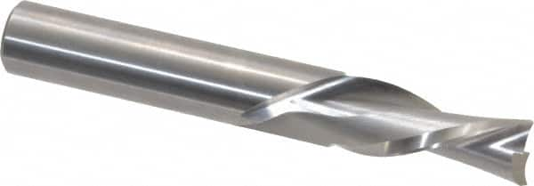 Onsrud - 1/2" Cutting Diam x 1-1/4" Length of Cut, 2 Flute, Downcut Spiral Router Bit - Uncoated, Right Hand Cut, Solid Carbide, 3-1/2" OAL x 1/2" Shank Diam, Double Edge, 30° Helix Angle - Caliber Tooling