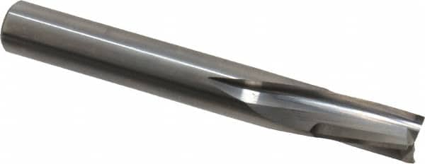 Onsrud - 3/8" Cutting Diam x 5/8" Length of Cut, 3 Flute, Downcut Spiral Router Bit - Uncoated, Right Hand Cut, Solid Carbide, 3" OAL x 3/8" Shank Diam, Three Edge, 10° Helix Angle - Caliber Tooling