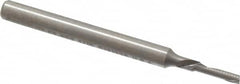 Onsrud - 1/16" Cutting Diam x 1/4" Length of Cut, 1 Flute, Downcut Spiral Router Bit - Uncoated, Right Hand Cut, Solid Carbide, 1-1/2" OAL x 1/8" Shank Diam, Single Edge, 22° Helix Angle - Caliber Tooling