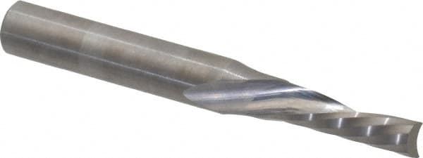 Onsrud - 3/16" Cutting Diam x 5/8" Length of Cut, 1 Flute, Downcut Spiral Router Bit - Uncoated, Right Hand Cut, Solid Carbide, 2" OAL x 1/4" Shank Diam, Single Edge, 21° Helix Angle - Caliber Tooling