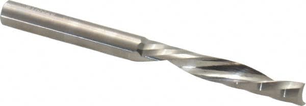 Onsrud - 1/4" Cutting Diam x 1-1/2" Length of Cut, 1 Flute, Downcut Spiral Router Bit - Uncoated, Right Hand Cut, Solid Carbide, 3" OAL x 1/4" Shank Diam, Single Edge - Caliber Tooling