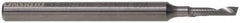 Accupro - 3/16" Cutting Diam x 5/8" Length of Cut, 1 Flute, Upcut Spiral Router Bit - Uncoated, Right Hand Cut, Solid Carbide, 2" OAL x 3/16" Shank Diam, Single Edge, 22° Helix Angle - Caliber Tooling