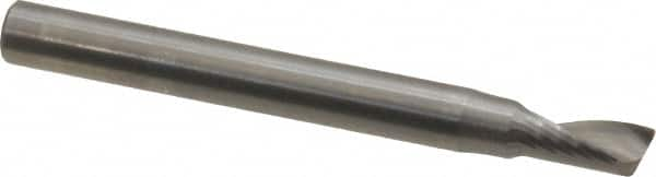 Onsrud - 7/32" Cutting Diam x 7/16" Length of Cut, 1 Flute, Upcut Spiral Router Bit - Uncoated, Right Hand Cut, Solid Carbide, 2-1/2" OAL x 1/4" Shank Diam, Single Edge, 22° Helix Angle - Caliber Tooling