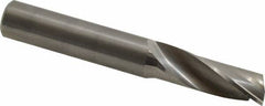 Onsrud - 1/2" Cutting Diam x 1-3/8" Length of Cut, 1 Flute, Upcut Spiral Router Bit - Uncoated, Right Hand Cut, Solid Carbide, 3-1/2" OAL x 1/2" Shank Diam, Single Edge, 22° Helix Angle - Caliber Tooling