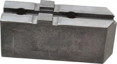 H & R Manufacturing - Tongue & Groove Attachment, Square Soft Lathe Chuck Jaw - Steel, 1-3/4" Btw Mount Hole Ctrs, 3-15/16" Long x 1-1/4" Wide x 1-5/8" High, 5/16" Groove - Caliber Tooling