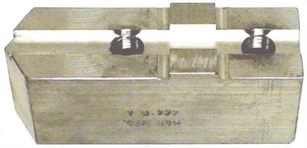 H & R Manufacturing - Tongue & Groove Attachment, Square Soft Lathe Chuck Jaw - Aluminum, 1-1/2" Btw Mount Hole Ctrs, 3-3/16" Long x 1-1/4" Wide x 1-5/8" High, 5/16" Groove - Caliber Tooling