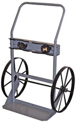 Made in USA - 1,000 Lb Capacity 47" OAH Cylinder Hand Truck - Loop Handle, Steel - Caliber Tooling