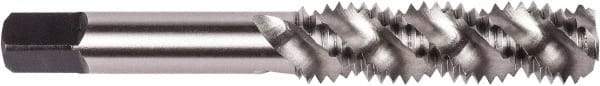 Union Butterfield - M6x1.00 Metric Coarse 3 Flute 6H Bottoming Spiral Flute Tap - High Speed Steel, Bright Finish, 2-1/2" OAL, Right Hand Flute, Right Hand Thread, D5, Series 1788M - Caliber Tooling