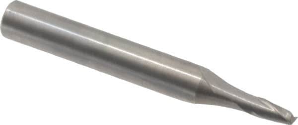 Onsrud - 1/8" Cutting Diam x 1/4" Length of Cut, 2 Flute, Upcut Spiral Router Bit - Uncoated, Right Hand Cut, Solid Carbide, 2" OAL x 1/4" Shank Diam, Bottom-Surfacing, 30° Helix Angle - Caliber Tooling