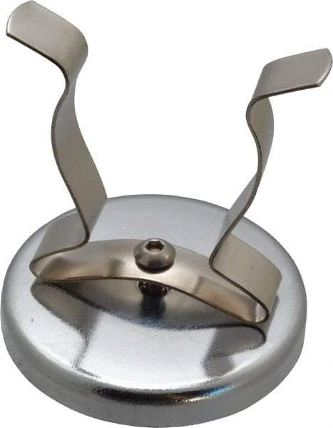 Mag-Mate - 41 Lb Max Pull Force, 2-1/2" Overall Height, 2.63" Diam, Ceramic Cup Magnet - Clamp Style, 1-7/8" Clamp Opening, Chrome Plated - Caliber Tooling