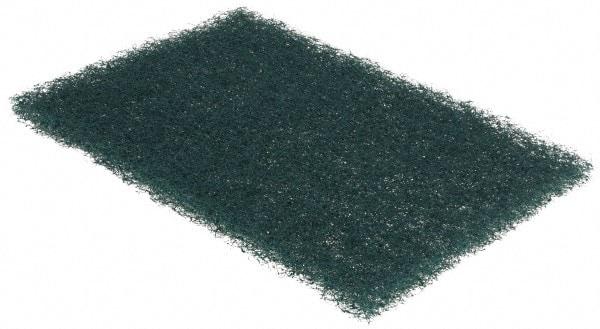 3M - 9" Long x 6" Wide x 1/4" Thick Scouring Pad - Heavy-Duty, Green - Caliber Tooling