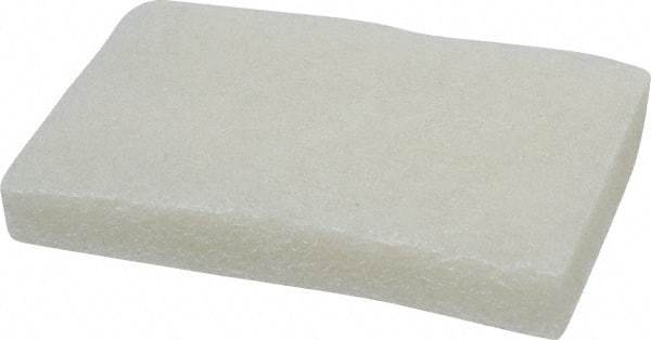 3M - 5" Long x 3-1/2" Wide x 3/4" Thick Scouring Pad - Light-Duty, White - Caliber Tooling