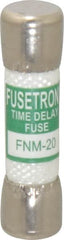 Cooper Bussmann - 250 VAC, 20 Amp, Time Delay General Purpose Fuse - Fuse Holder Mount, 1-1/2" OAL, 10 at AC kA Rating, 13/32" Diam - Caliber Tooling