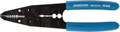 Channellock - 22 to 10 AWG Capacity Wire Stripper/Crimper - 8-1/4" OAL, Plastic Cushion Handle - Caliber Tooling