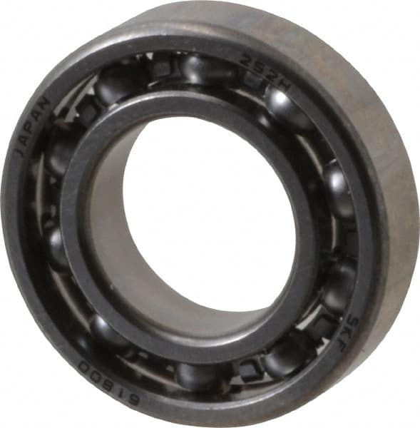 SKF - 10mm Bore Diam, 19mm OD, Open Thin Section Radial Ball Bearing - 5mm Wide, 1 Row, Round Bore, 132 Lb Static Capacity, 310 Lb Dynamic Capacity - Caliber Tooling