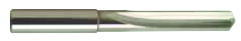 6.2mm Dia. - Carbide Straight Flute 4XD Drill-120Â° Point-Coolant-Bright - Caliber Tooling