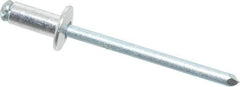 RivetKing - Size 53 Dome Head Aluminum Open End Blind Rivet - Steel Mandrel, 0.126" to 0.187" Grip, 0.312" Head Diam, 0.16" to 0.164" Hole Diam, 0.362" Length Under Head, 5/32" Body Diam - Caliber Tooling