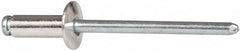 RivetKing - Size 54 Dome Head Aluminum Open End Blind Rivet - Steel Mandrel, 0.188" to 1/4" Grip, 0.312" Head Diam, 0.16" to 0.164" Hole Diam, 0.425" Length Under Head, 5/32" Body Diam - Caliber Tooling