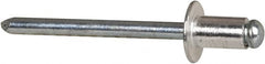 RivetKing - Size 62 Dome Head Aluminum Open End Blind Rivet - Steel Mandrel, 0.02" to 1/8" Grip, 3/8" Head Diam, 0.192" to 0.196" Hole Diam, 0.325" Length Under Head, 3/16" Body Diam - Caliber Tooling