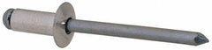 RivetKing - Size 64 Dome Head Aluminum Open End Blind Rivet - Steel Mandrel, 0.188" to 1/4" Grip, 3/8" Head Diam, 0.192" to 0.196" Hole Diam, 0.45" Length Under Head, 3/16" Body Diam - Caliber Tooling