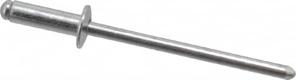 RivetKing - Size 44 Dome Head Aluminum Open End Blind Rivet - Aluminum Mandrel, 0.188" to 1/4" Grip, 1/4" Head Diam, 0.129" to 0.133" Hole Diam, 0.4" Length Under Head, 1/8" Body Diam - Caliber Tooling