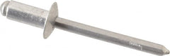 RivetKing - Size 64 Dome Head Aluminum Open End Blind Rivet - Aluminum Mandrel, 0.188" to 1/4" Grip, 3/8" Head Diam, 0.192" to 0.198" Hole Diam, 0.45" Length Under Head, 3/16" Body Diam - Caliber Tooling