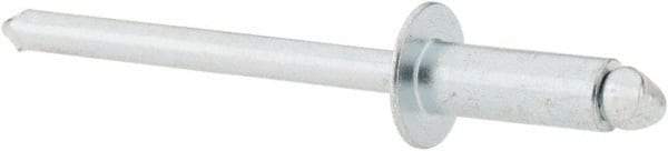 RivetKing - Size 54 Dome Head Steel Open End Blind Rivet - Steel Mandrel, 0.188" to 1/4" Grip, 0.312" Head Diam, 0.16" to 0.164" Hole Diam, 0.425" Length Under Head, 5/32" Body Diam - Caliber Tooling